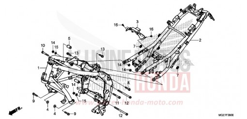 FRAME BODY CB500XAF de 2015